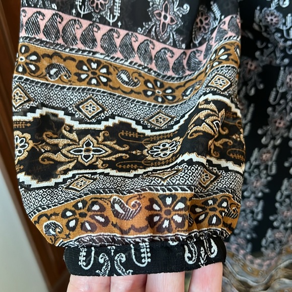 Madewell  Boho dress  peasant style lace up V front  elastic waist  Size 2 NWOT - Picture 5 of 12